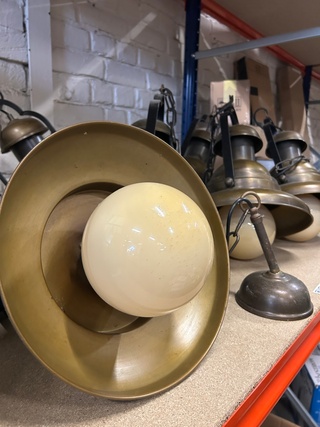 6x Vintage/retro café hanglamp