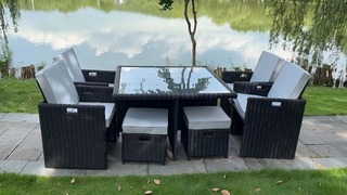 Diningset VONATO Modern Brown  zwart