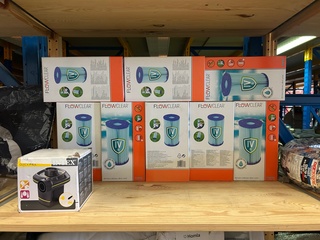 Partij w.o. zwembad cartridgefilter, kledinghangers, W.o. Bestway