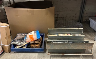 Partij diversen w.o. gereedschap, stellingkast