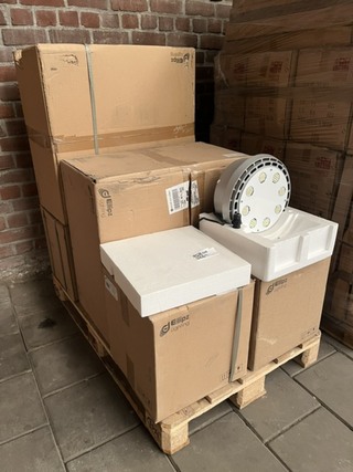 8x High bay Light HB1 120W met industriële kap, Ellipz Lighting