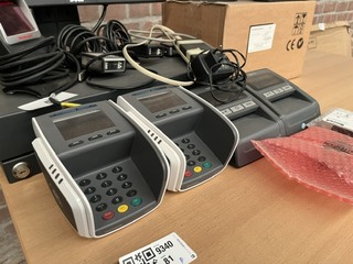 Kassa toebehoren w.o. pinapparaten, scanners, valsgelddetectoren, W.o.