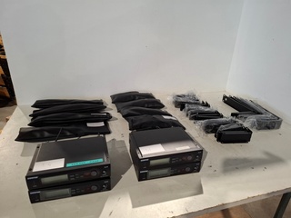Microfoonset, Shure, 4x SLX4 met beltpack, handheld en accesoires