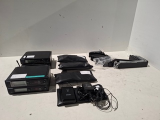 Microfoonset, Shure, 4x SLX4 met beltpack en accesoires