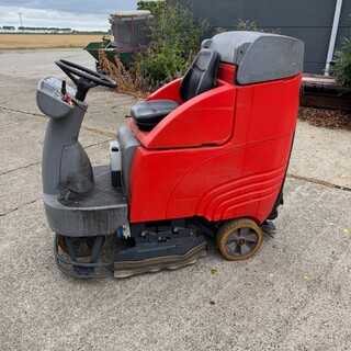 Opzit schrob- zuigmachine, Hako, Hakomatic B750 R, rood/grijs