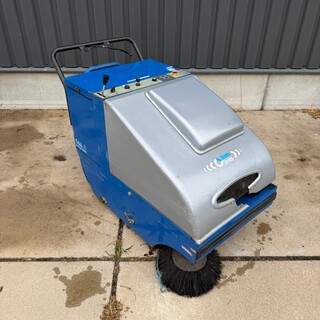 Achterloop schrob- zuigmachine, Steenks Service, Stefix 75, blauw/grij