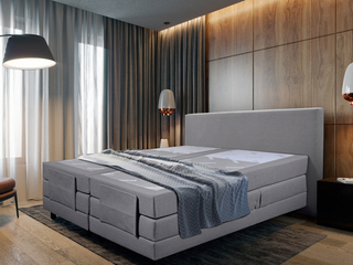 Elektrische boxspringcombinatie 180/200, M-Ray, Sense Exclusief, Grijs