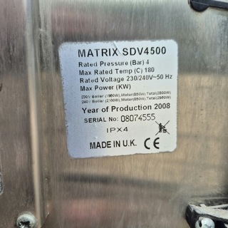 Professionele stoomreiniger met zuigfunctie, Matrix, SDV4500, zilver