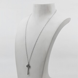 Collier, 18 karaats met platina hanger