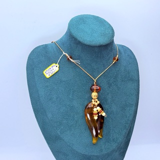 Antieke amber pendant collier