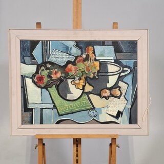 Schilderij, T. Van Donselaar, Stilleven Oost Indische Kers