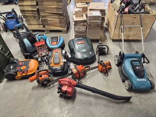 Ca. 13x Tuin benodigdheden, O.a. Makita, Worx, Husqvarna