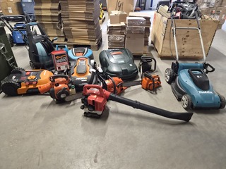 Ca. 13x Tuin benodigdheden, O.a. Makita, Worx, Husqvarna