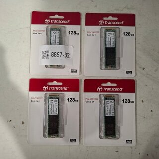 4x SSD Kaart 128GB, Transcend, PCIe SSD 110S Gen 3 x4