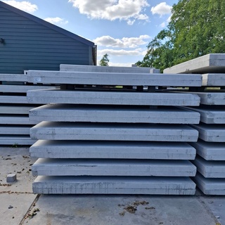 Ca. 25x Industriële betonplaat, glad