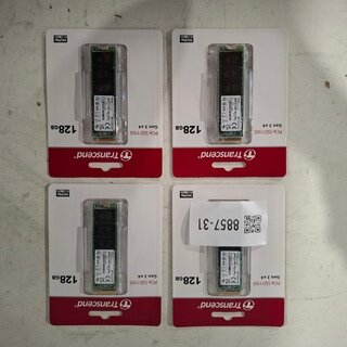 4x SSD Kaart 128GB, Transcend, PCIe SSD 110S Gen 3 x4