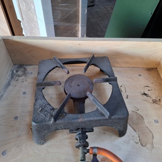 Gasbrander met gasfles