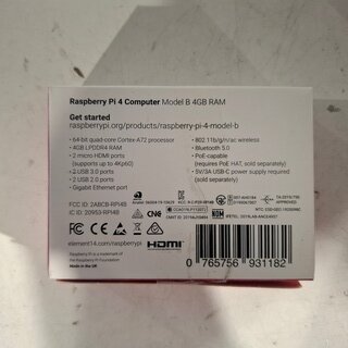 4x Mini computer 4GB, Raspberry Pi 4, Model B