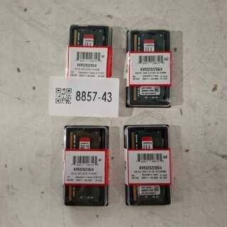 4x Geheugenmodule 4GB, Kingston, KVR32S22S6/4