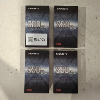 4x SSD Kaart 128GB, Gigabyte, NVMe M.2 2280, 2022