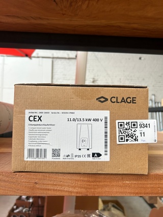 Doorstroom waterverwarmer 11.0/13.5 kW 400 V, Clage, CEX