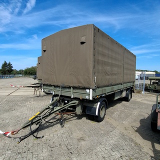 Aanhangwagen met huif & laadklep, Netam Fruehauf, ANCR 10-105, 1989