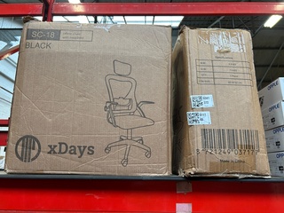 2x Bureaustoel zwart XDays, SC-18