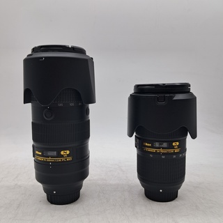 2x Camera lens, Nikon, o.a. AF-S Nikkor 70-200mm 1:2.8E FL ED