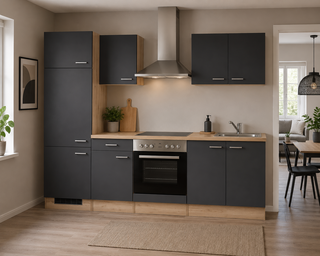 Design keuken met apparatuur, Maxime, antraciet