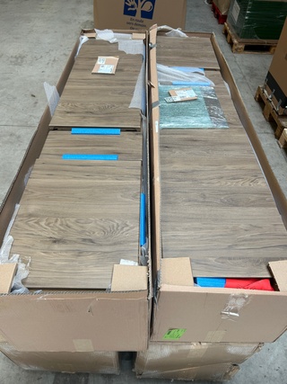 2x Hoge kast 2 deuren 1 lade 39x36x180 cm, Geberit, Renova Plan, Noten