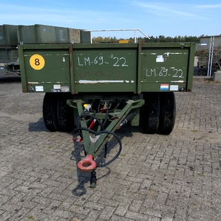 Aanhanger met vlakke laadvloer, Netam Fruehauf, ANCR 14-107, 1982
