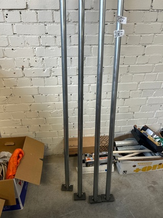 4x Metalen ladingstangen met hendel- en ratelsysteem