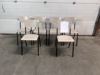 6x Back to School stoel Beige, Zuiver