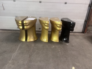 5x Salontafels POLSPOTTEN Hoofd