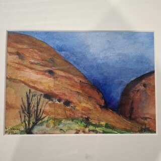 Aquarel, Maya Wildevuur (1944-2023), Australië – de Olga, 1995