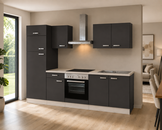 Design Keuken Inclusief Apparatuur, Jimmy, antraciet
