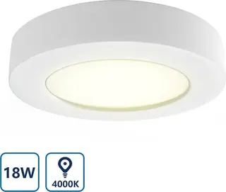 5x Ronde Led Plafondlamp – 18W vervangt 91W Aigostar, 8433340002960, w