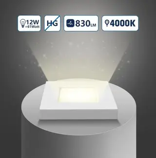 2x Led Plafonnière – Vierkante Plafondlamp – 12W Aigostar, 84333400035