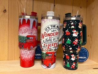 Ca. 26x Thermosbeker 1100ml Tumbler, Kerst, Mixpartij