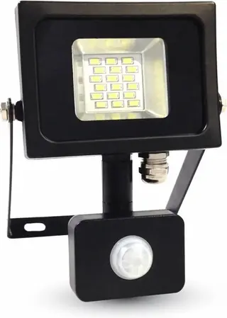 Ca. 12x 10W Led Bouwlamp met PIR Sensor V-tac, 3800157605724, zwart