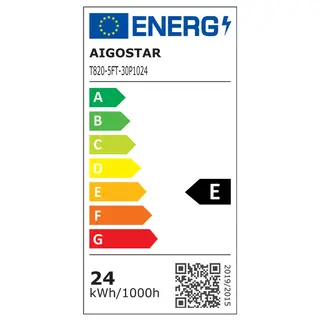 6x Led TL Buis 150cm – 24W – 1920 Lumen – 3000K Aigostar, 843332528893