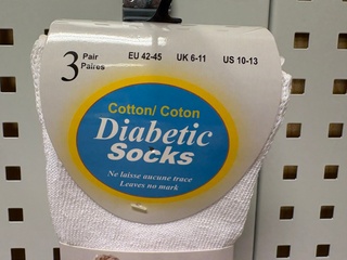 Ca. 80x Sokken-paar Diabetic, 2-pack, wit