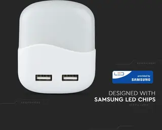 Ca. 10x Led Nachtlampje met USB – Samsung Chip V-tac, 3800157645034, w