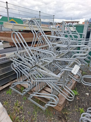 6x Metalen fietsenrek