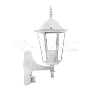8x V-TAC Tuinwandlamp E27 met Sensor – Mat Wit V-tac, 3800157616249, w
