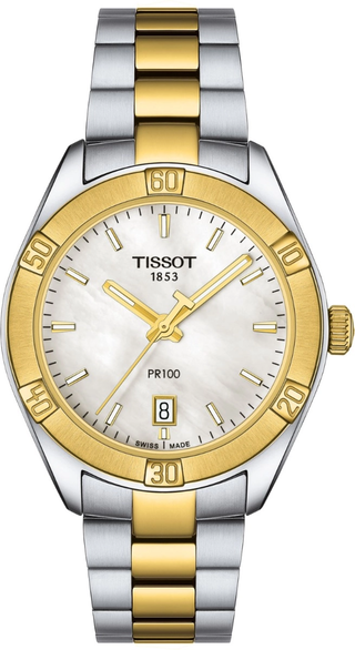 Dameshorloge  Tissot, T101.910.22.111.00 PR 100 Sport Chic 36mm, Zilve