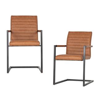 Eetkamerstoelen  Woood, Bas Set van 2, Cognac