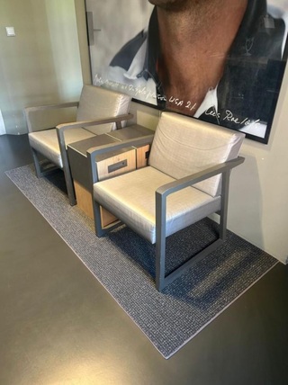 6x Fauteuil, grijs