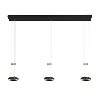 Hanglamp 3 lichts, Steinhauer, Piola 3501ZW, Zwart, 2026