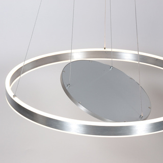 2x Hanglamp 60cm met binnenplaat, Steinhauer, Ringlux 3514ST, Staal, 2